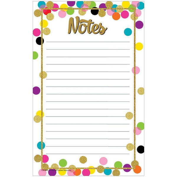 (6 Ea) Confetti Notepad-Learning Materials-JadeMoghul Inc.
