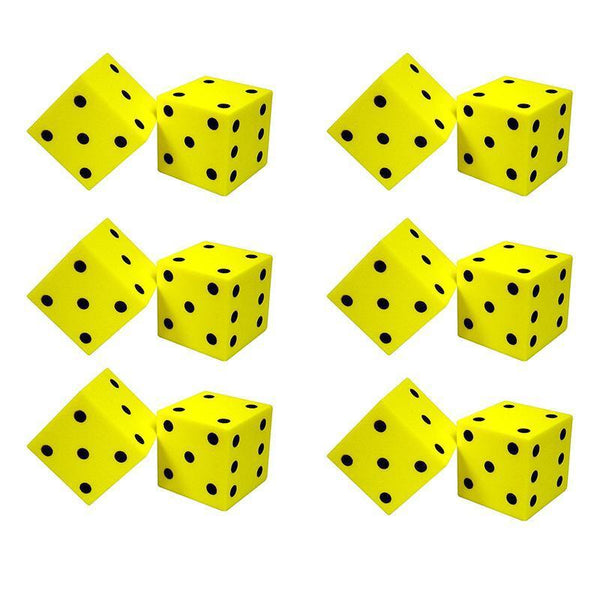 (6 EA) FOAM DICE 2 DOT 2 PER PK-Toys & Games-JadeMoghul Inc.