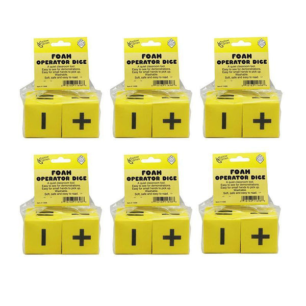 (6 EA) FOAM DICE 2 OPERATOR-Toys & Games-JadeMoghul Inc.