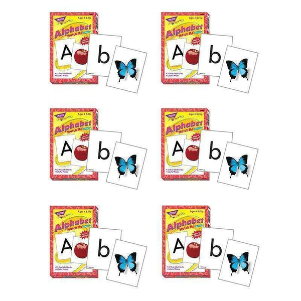 (6 EA) MATCH ME CARDS ALPHABET 52-Learning Materials-JadeMoghul Inc.