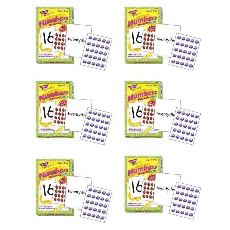 (6 EA) MATCH ME CARDS NUMBERS 0-25-Learning Materials-JadeMoghul Inc.