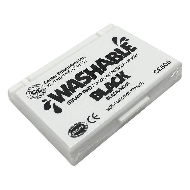 (6 EA) STAMP PAD WASHABLE BLACK-Supplies-JadeMoghul Inc.
