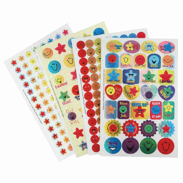 (6 EA) STARS & SMILES SPARKLE-Learning Materials-JadeMoghul Inc.