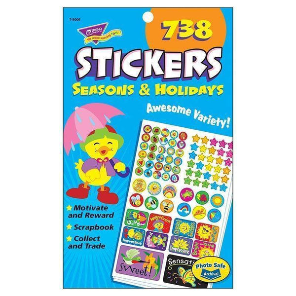 (6 EA) STICKER PAD SEASONS &-Learning Materials-JadeMoghul Inc.