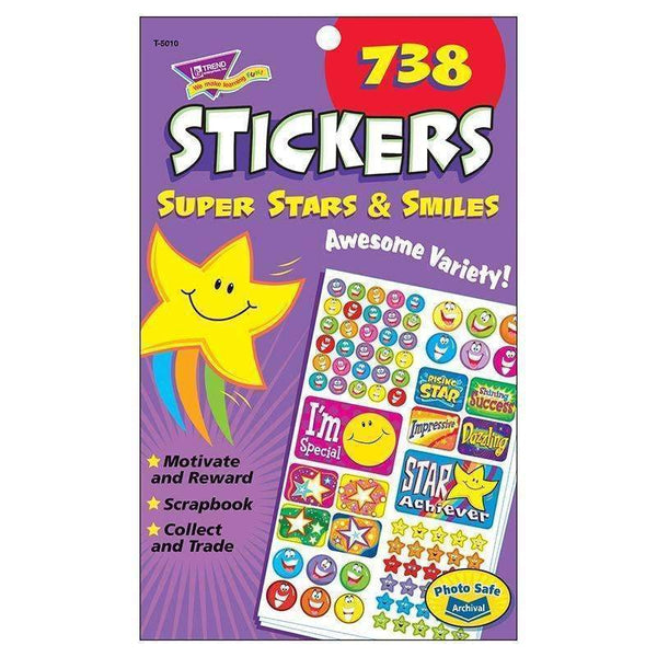 (6 EA) STICKER PAD SUPER STARS &-Learning Materials-JadeMoghul Inc.