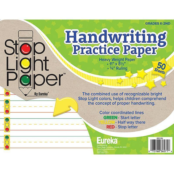 (6 EA) STOP LIGHT PRACTICE PAPER-Learning Materials-JadeMoghul Inc.