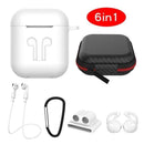 6 IN-1 Cases Lanyard Carabiner Protective Case For AirPods Headphone Silicone Cover For Air Pods 2 Case Accessories Storage Box AExp