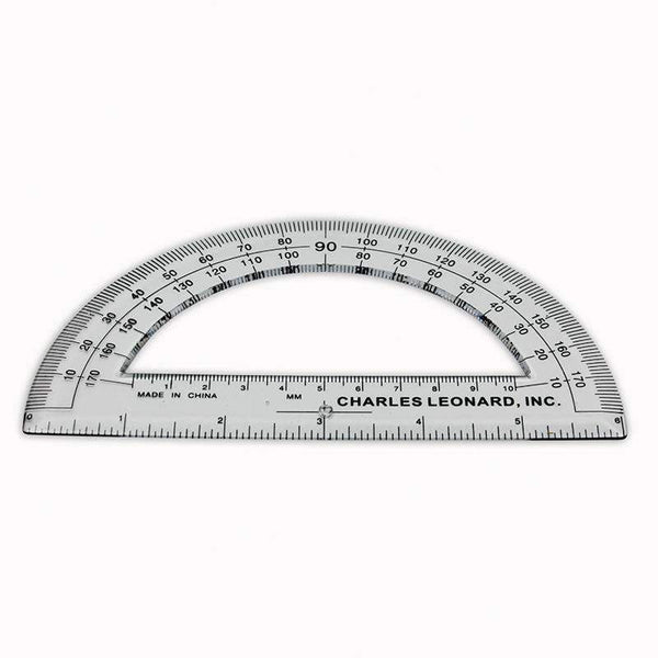6 INCH PROTRACTOR PLASTIC-Supplies-JadeMoghul Inc.
