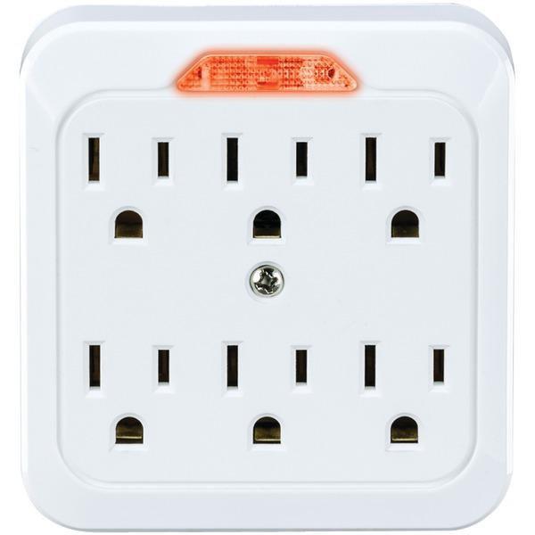 6-Outlet Guide-Light Wall Tap-Power Strips-JadeMoghul Inc.