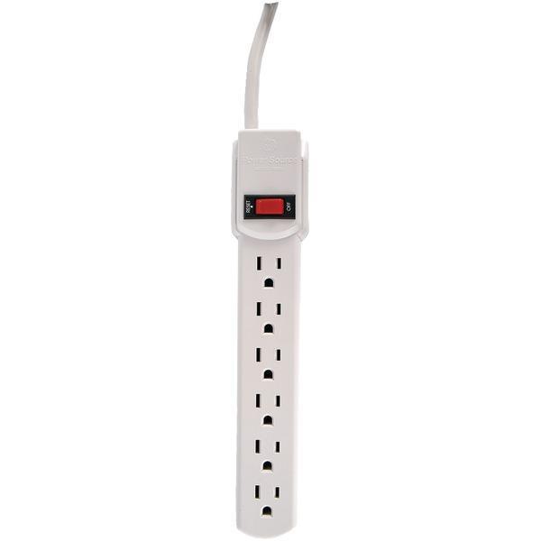 6-Outlet Power Strip with 3ft Cord-Power Strips-JadeMoghul Inc.