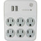 6-Outlet Surge-Protector Wall Tap with 2 USB Ports-Surge Protectors-JadeMoghul Inc.