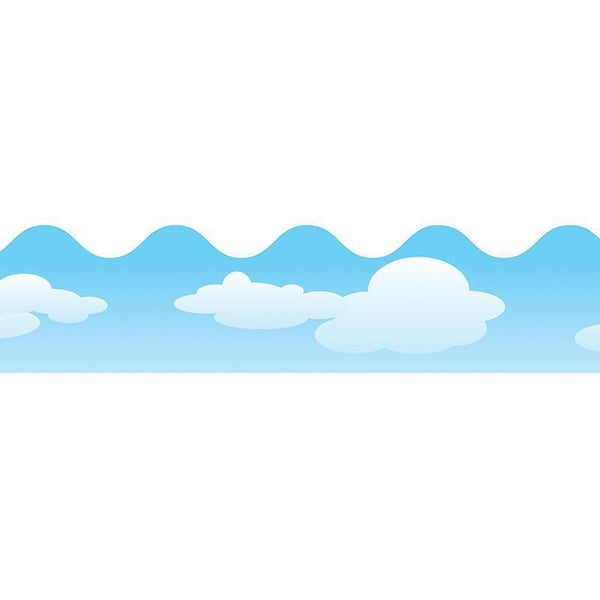 (6 PK) BORDER CLOUDS SCALLOPED-Learning Materials-JadeMoghul Inc.