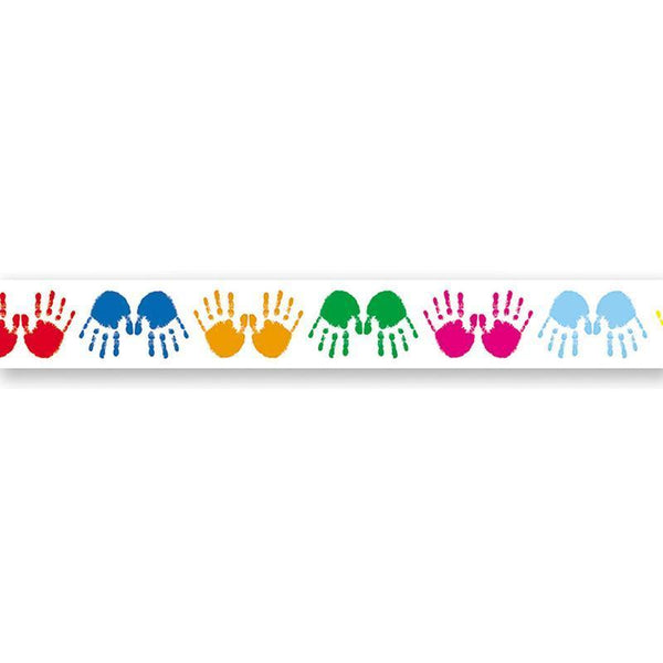 (6 PK) BORDER COLORFUL HANDPRINTS-Learning Materials-JadeMoghul Inc.