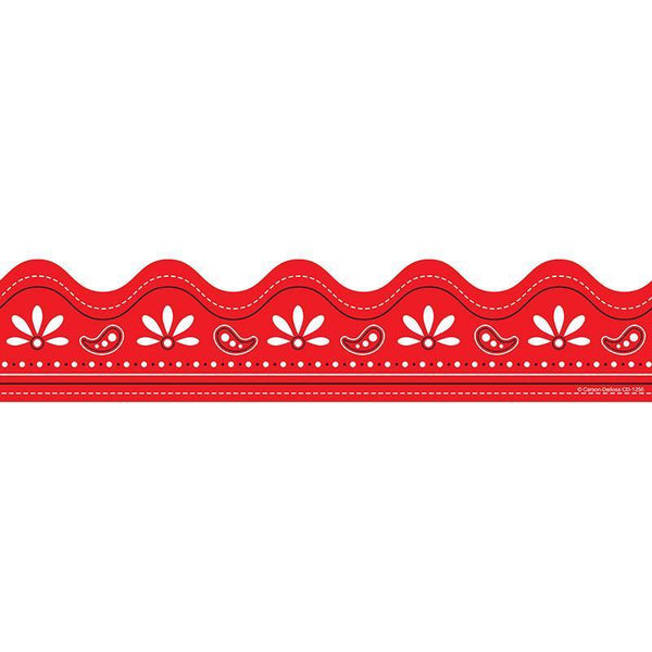 (6 PK) BORDER RED BANDANA STRAIGHT-Learning Materials-JadeMoghul Inc.