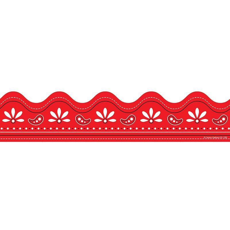 (6 PK) BORDER RED BANDANA STRAIGHT-Learning Materials-JadeMoghul Inc.