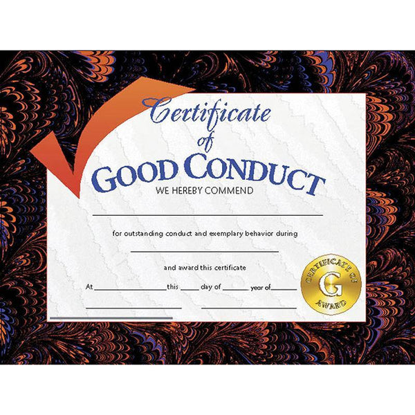 (6 PK) CERTIFICATES GOOD CONDUCT-Supplies-JadeMoghul Inc.