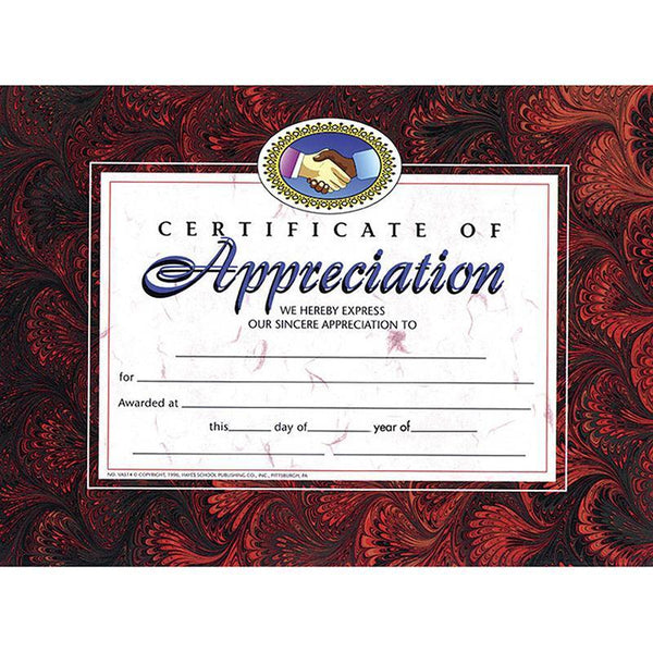 (6 PK) CERTIFICATES OF APPRECIATION-Supplies-JadeMoghul Inc.