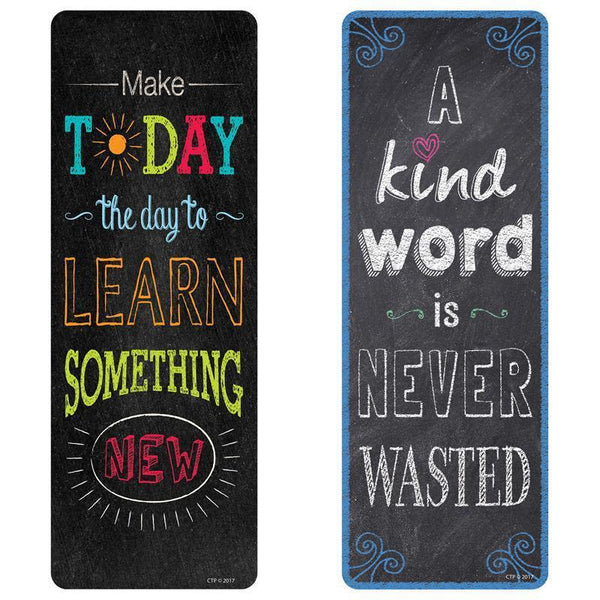 (6 PK) CHALK IT UP QUOTES BOOKMARK-Learning Materials-JadeMoghul Inc.