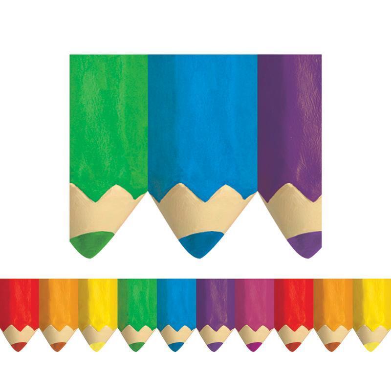 (6 PK) COLORED PENCILS BORDERS-Learning Materials-JadeMoghul Inc.