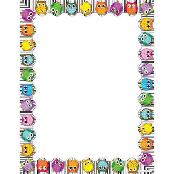 (6 PK) COLORFUL OWLS COMPUTER PAPER-Learning Materials-JadeMoghul Inc.