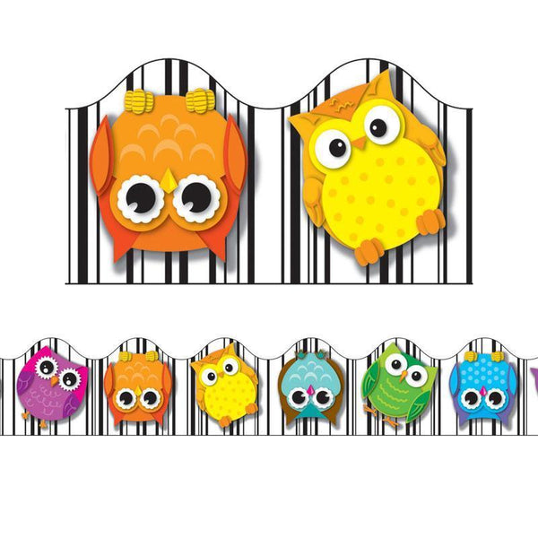 (6 PK) COLORFUL OWLS STRIPS-Learning Materials-JadeMoghul Inc.