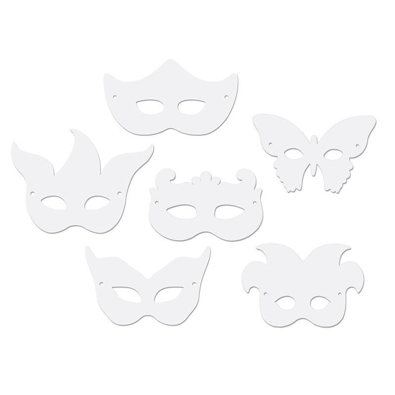 (6 PK) DIE CUT MARDI GRAS MASKS 24-Arts & Crafts-JadeMoghul Inc.