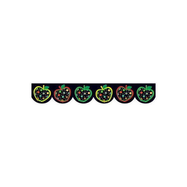 (6 PK) DOTS ON BLACK APPLES BORDER-Learning Materials-JadeMoghul Inc.