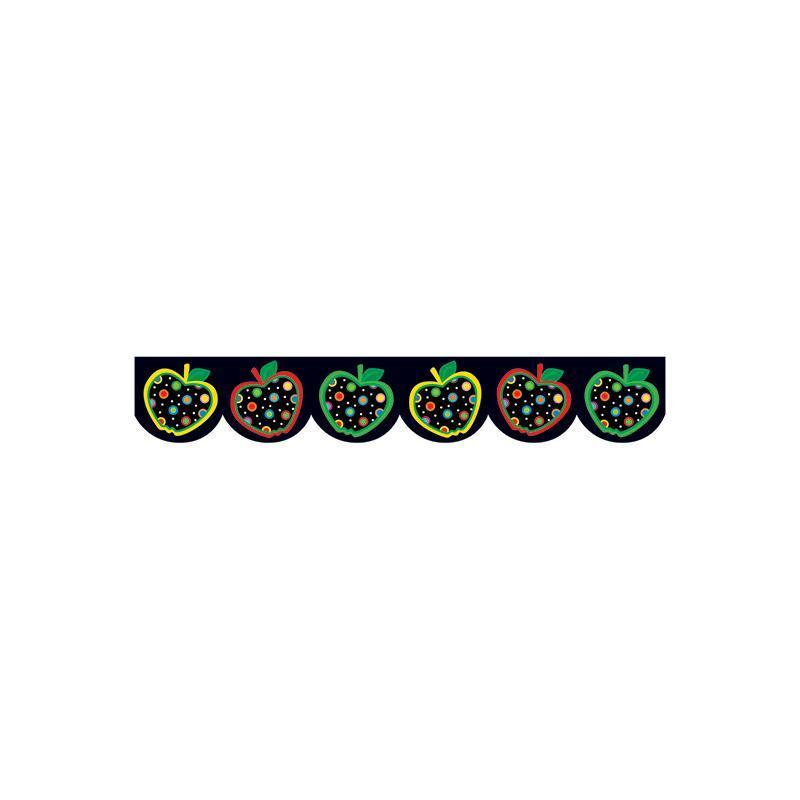 (6 PK) DOTS ON BLACK APPLES BORDER-Learning Materials-JadeMoghul Inc.