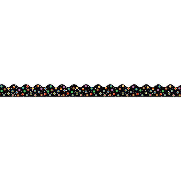 (6 PK) DOTS ON BLACK WAVY BORDER-Learning Materials-JadeMoghul Inc.