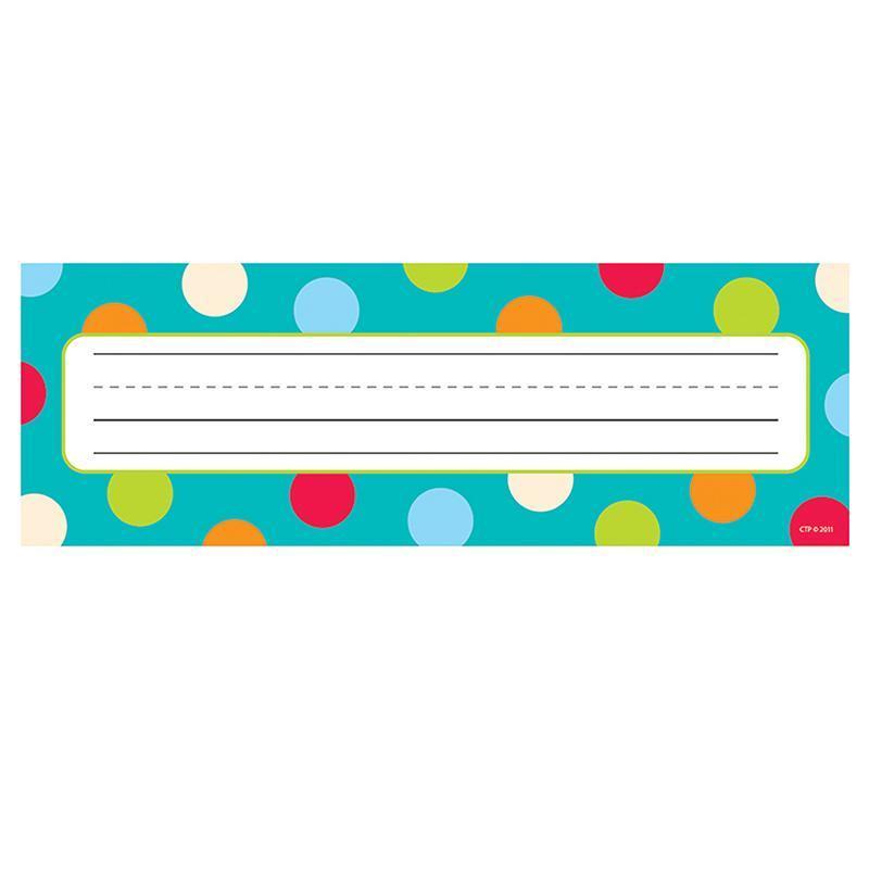 (6 PK) DOTS ON TURQUOISE NAME-Learning Materials-JadeMoghul Inc.