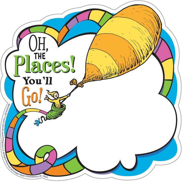 (6 PK) DR SEUSS OH THE PLACES PAPER-Learning Materials-JadeMoghul Inc.