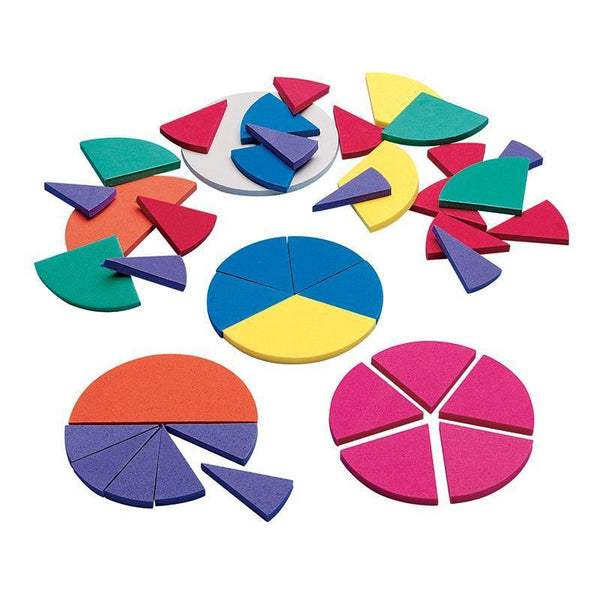 (6 PK) FOAM FRACTION CIRCLES-Learning Materials-JadeMoghul Inc.