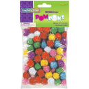 (6 PK) GLITTER POM POMS 1/2IN-Arts & Crafts-JadeMoghul Inc.