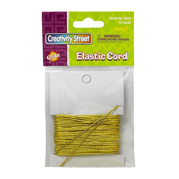 (6 PK) GOLD ELASTIC CORD 10 YDS-Arts & Crafts-JadeMoghul Inc.