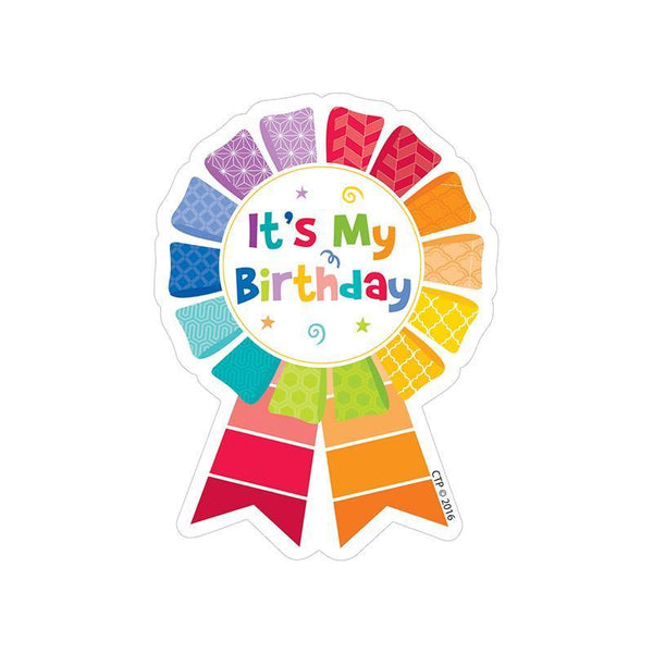 (6 PK) HAPPY BIRTHDAY BADGE PAINTED-Learning Materials-JadeMoghul Inc.