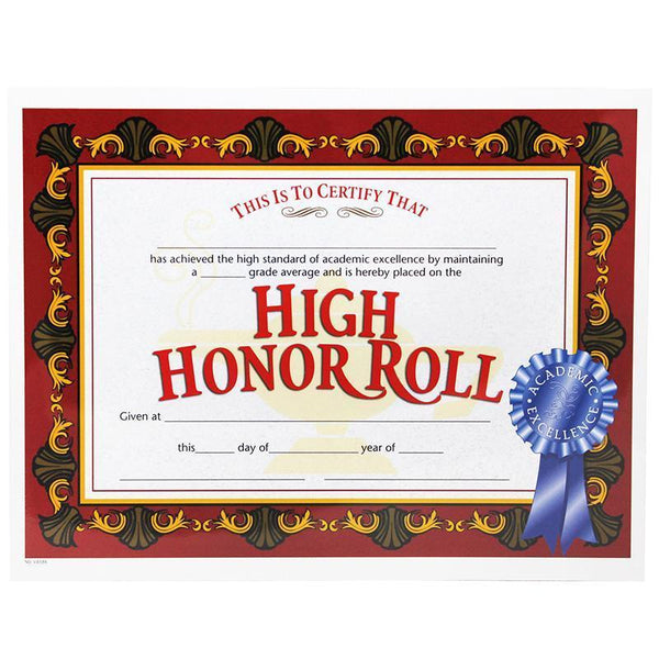 (6 PK) HIGH HONOR ROLL AWARD-Supplies-JadeMoghul Inc.