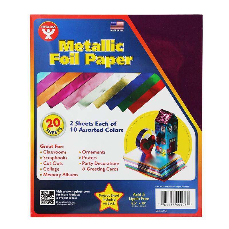 (6 PK) METALLIC PAPER 2 EA OF 10-Arts & Crafts-JadeMoghul Inc.