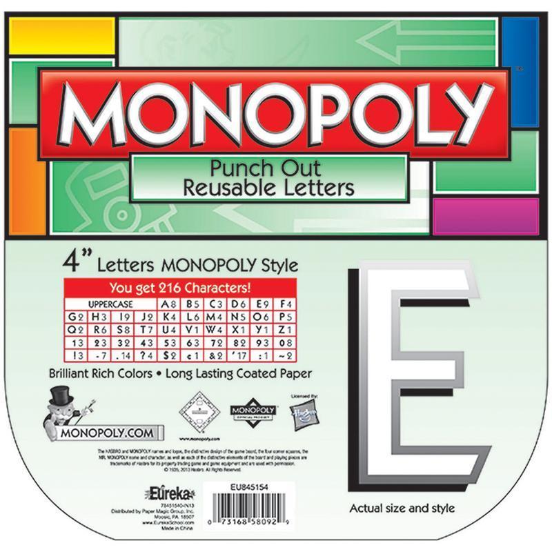 (6 PK) MONOPOLY DECO LETTERS-Learning Materials-JadeMoghul Inc.