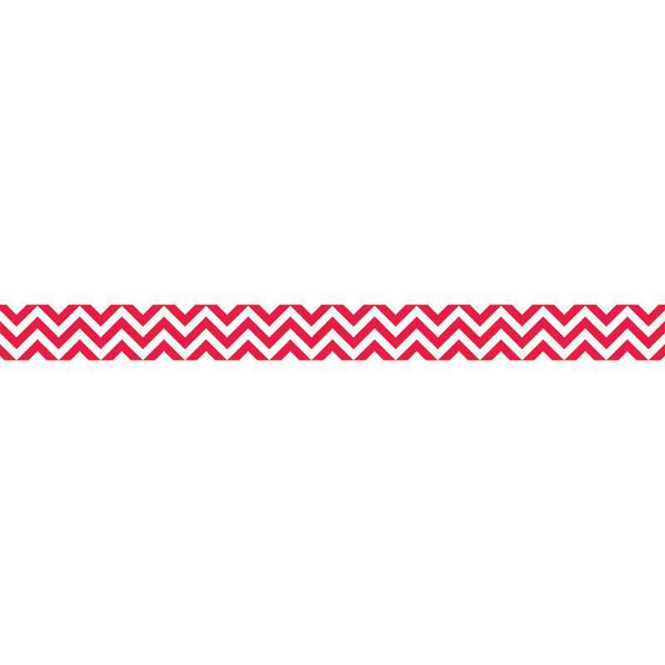 (6 PK) POPPY RED CHEVRON BORDER-Learning Materials-JadeMoghul Inc.