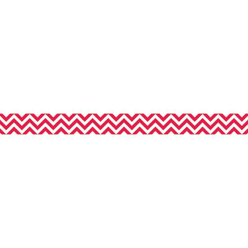 (6 PK) POPPY RED CHEVRON BORDER-Learning Materials-JadeMoghul Inc.