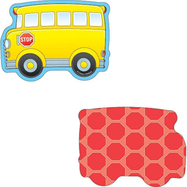 (6 PK) SCHOOL BUSES MINI CUTOUTS-Learning Materials-JadeMoghul Inc.