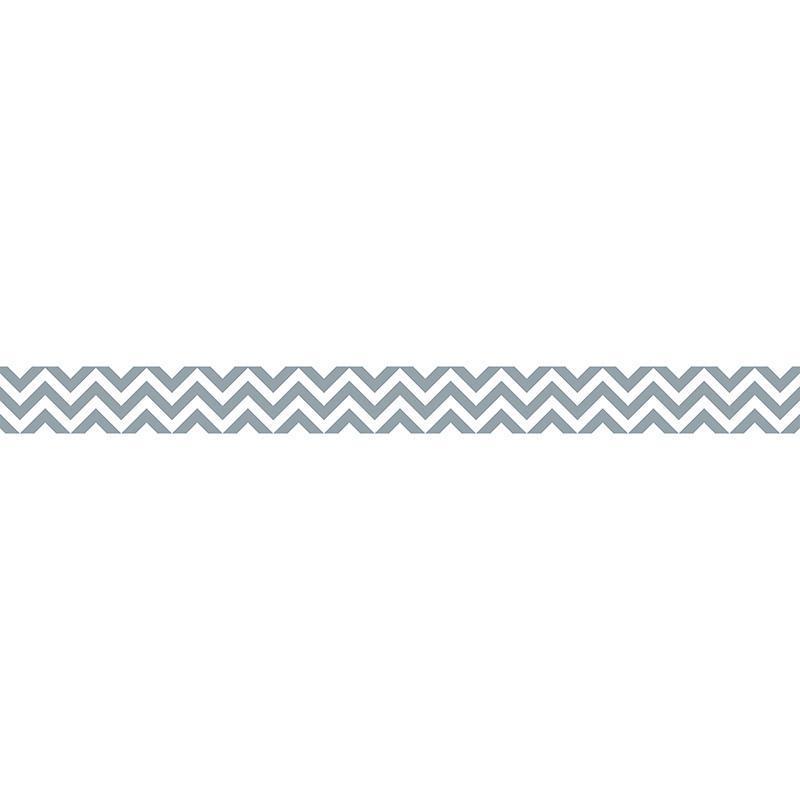 (6 PK) SLATE GREY CHEVRON BORDER-Learning Materials-JadeMoghul Inc.