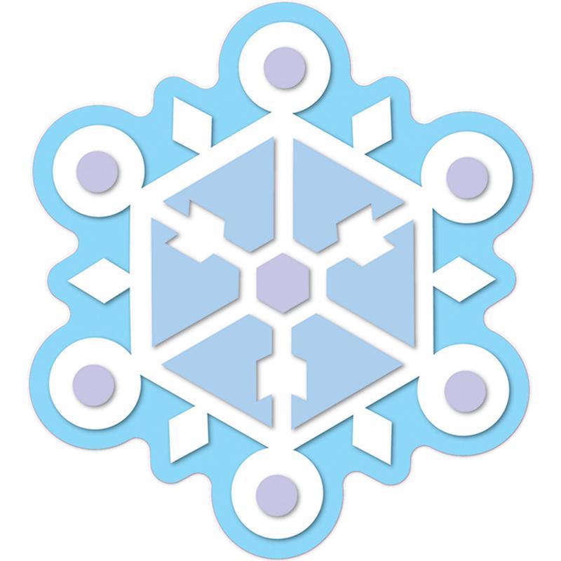 (6 PK) SNOWFLAKE ACCENTS-Learning Materials-JadeMoghul Inc.