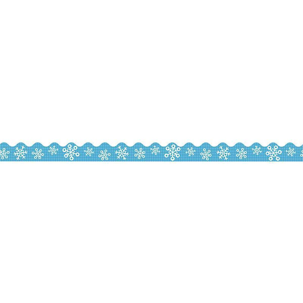 (6 PK) SNOWFLAKES SCALLOPED BORDER-Learning Materials-JadeMoghul Inc.