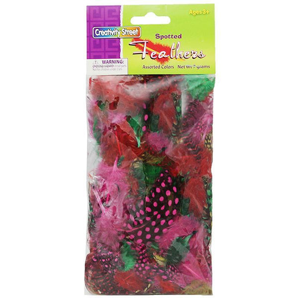 (6 PK) SPOTTED FEATHERS-Arts & Crafts-JadeMoghul Inc.