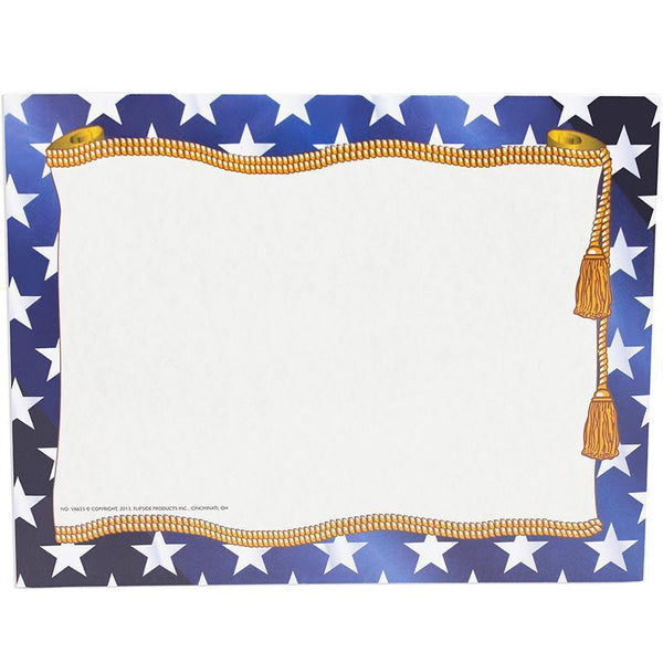 (6 PK) STARS CERTIFICATE BORDER/-Supplies-JadeMoghul Inc.