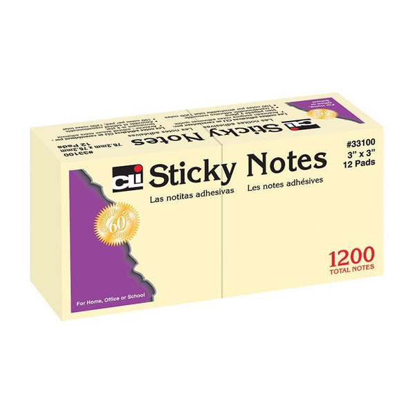 (6 PK) STICKY NOTES 3X3 PLAIN-Supplies-JadeMoghul Inc.