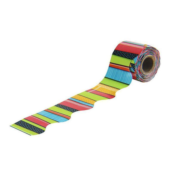 (6 PK) STYLIN STRIPE SCALLOPED-Learning Materials-JadeMoghul Inc.