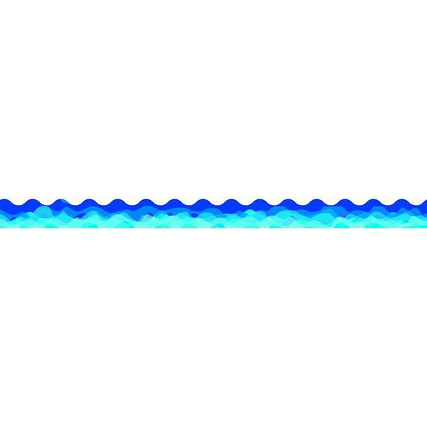 (6 PK) WAVES OF BLUE WAVY BORDER-Learning Materials-JadeMoghul Inc.