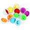 6 Pcs/set Mixed shape wise pretend puzzles smart eggs baby learning education kitchen toys for children tool--JadeMoghul Inc.